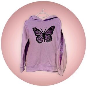 Changeable Butterfly Sequin Sweatshirt Hoodie
